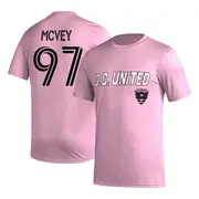 Youth D.C. United ＃97 Christopher McVey Pink Name & Number Hook T-Shirt