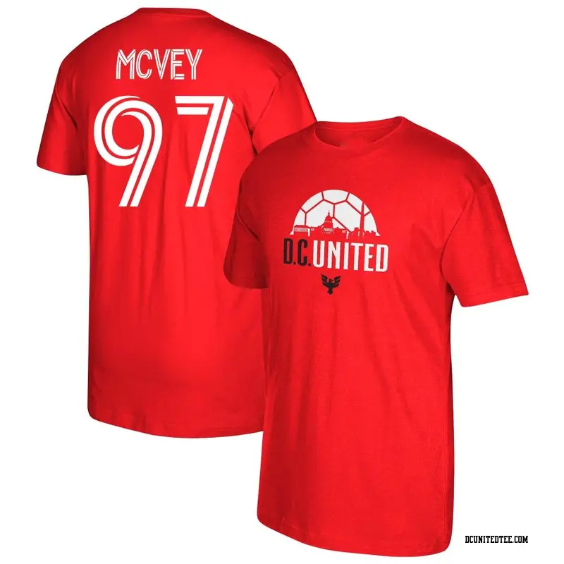 Youth D.C. United ＃97 Christopher McVey Red Name & Number Local T-Shirt