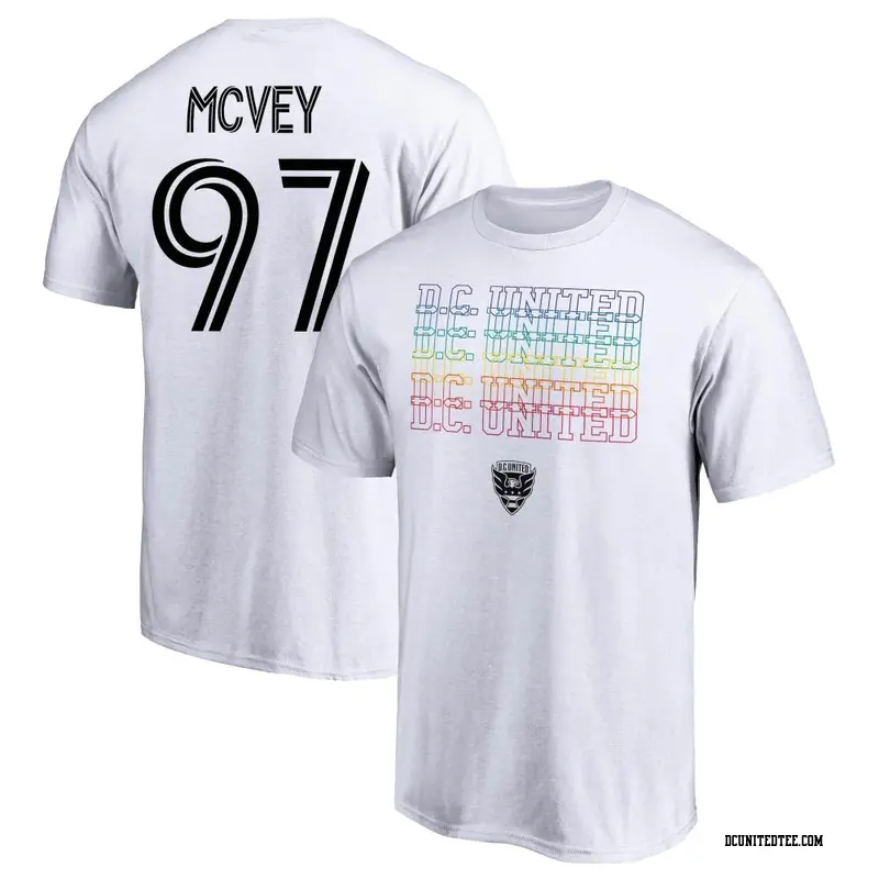 Youth D.C. United ＃97 Christopher McVey White Name & Number City Pride T-Shirt
